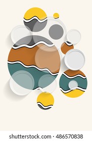 Abstract color geometric background with place for your text. Vector illustration.