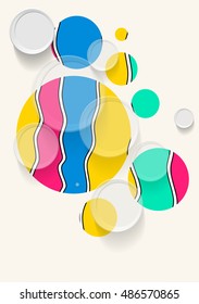 Abstract color geometric background with place for your text. Vector illustration.