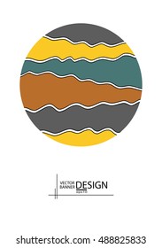Abstract color geometric background with place for your text. Vector illustration.