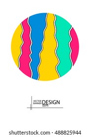 Abstract color geometric background with place for your text. Vector illustration.