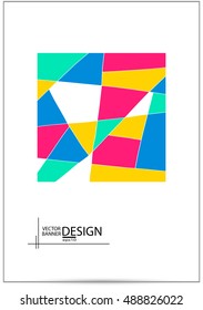 Abstract color geometric background with place for your text. Vector illustration.