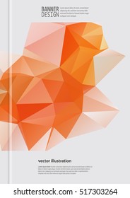 Abstract color geometric background with place for your text. Vector illustration.