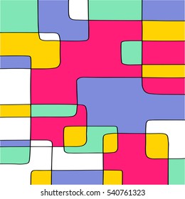 Abstract color geometric background with place for your text. Vector illustration.