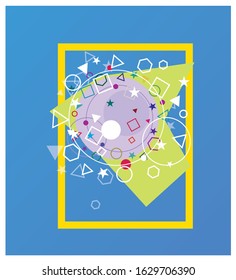 abstract color geometric decoration poster