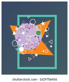abstract color geometric decoration poster