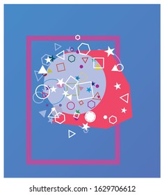 abstract color geometric decoration poster