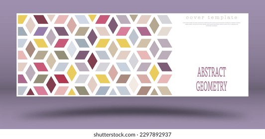 Abstract color geometric design. Layout for the design of the cover, banner, poster, postcard and corporate design. The idea of interior and decorative creativity