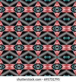 Abstract color geometric with gradient pattern. Ornament for website, corporate style, fashion design and house interior design, as well for hand crafts and DIY. Endless texture. Vector illustration.