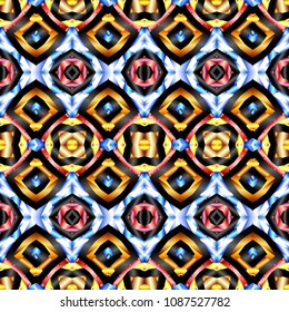 Abstract color geometric pattern with gradient. Ornament for website, corporate style, fashion design and house interior design, as well for hand crafts and DIY. Endless texture. Vector illustration.