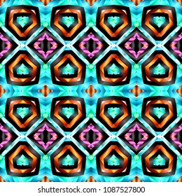 Abstract color geometric pattern with gradient. Ornament for website, corporate style, fashion design and house interior design, as well for hand crafts and DIY. Endless texture. Vector illustration.