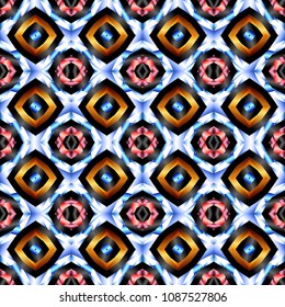 Abstract color geometric pattern with gradient. Ornament for website, corporate style, fashion design and house interior design, as well for hand crafts and DIY. Endless texture. Vector illustration.
