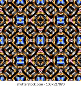 Abstract color geometric pattern with gradient. Ornament for website, corporate style, fashion design and house interior design, as well for hand crafts and DIY. Endless texture. Vector illustration.