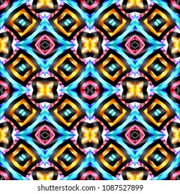 Abstract color geometric pattern with gradient. Ornament for website, corporate style, fashion design and house interior design, as well for hand crafts and DIY. Endless texture. Vector illustration.