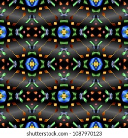 Abstract color geometric pattern with gradient. Ornament for website, corporate style, fashion design and house interior design, as well for hand crafts and DIY. Endless texture. Vector illustration.