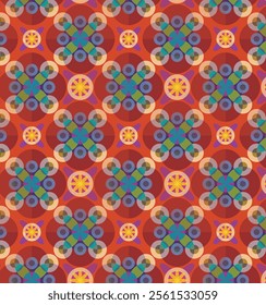 Abstract color geometric seamless pattern for new background.