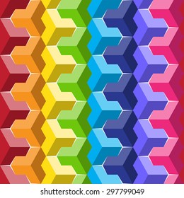 abstract color geometric seamless pattern