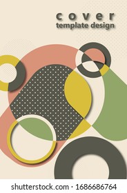 Abstract color geometric shapes. Modern design background. Business presentation design template, cover, brochure, flyer, web banner. Vector illustration