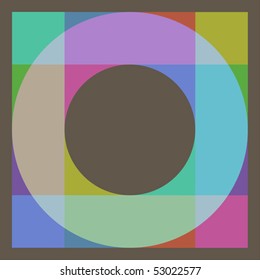 Abstract color geometric template. Vector