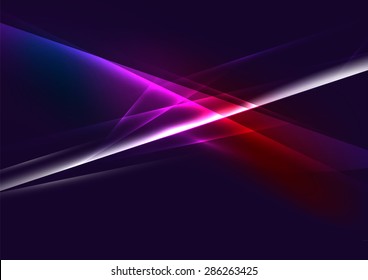 Abstract color glowing lines in dark space with stars and light effects. Futuristic background with copyspace for your message