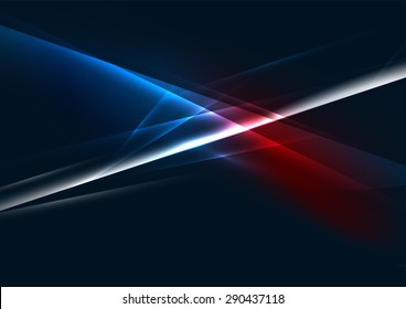 Abstract color glowing lines in dark space with stars and light effects. Futuristic background with copyspace for your message