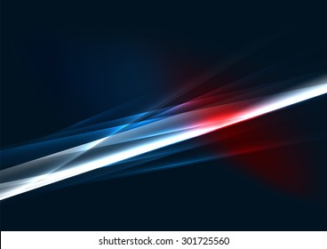 Abstract color glowing lines in dark space with stars and light effects. Futuristic background with copyspace for your message