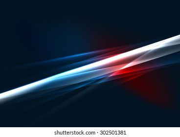 Abstract color glowing lines in dark space with stars and light effects. Futuristic background with copyspace for your message