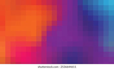 abstract color gradation mosaic background with rectangular shape