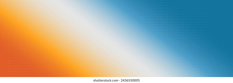 Abstract color gradient background grains orange blue yellow white noise texture backdrop banner poster cover design, vector