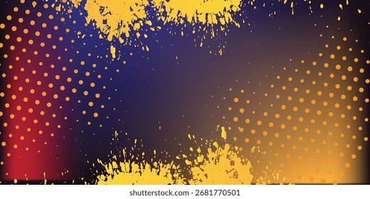 Fundo do gradiente de cor abstrato. Pontos de meio-tom vermelho e azul padrão de cor gradiente fundo de textura grunge. ilustração do vetor do estilo do esporte da arte pop. 