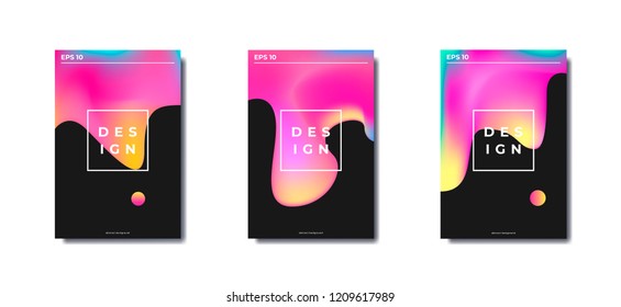 Abstract color gradient background. Modern sreen background for mobile app and web. Soft gradient. Design with neon, stroke, line and flow. Vector illustration.