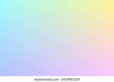 Abstract color gradient background, pastel rainbow grain gradation texture, vector pink, blue, green, yellow noise texture blur abstract background