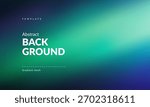 Abstract Color Gradient Background. Smooth Blurred Green Highlights on Blue. Backdrop for Branding, Web, Covers, Ad Banners, Presentations, Posters, Digital Design or Graphics. Vector image.