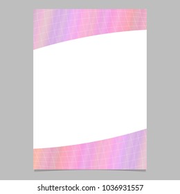 Abstract color gradient curved grid brochure, flyer template - vector stationery background graphic