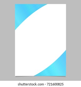 Abstract color gradient curved grid brochure, flyer background template - light blue vector stationery graphic design on white background