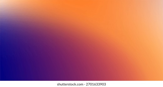Abstrakter Farbverlauf in dunklem Lila, Blau und hellem Orange. Einfache, aber dramatische Hintergrundtextur für Webprojekte und mobile Schnittstellen