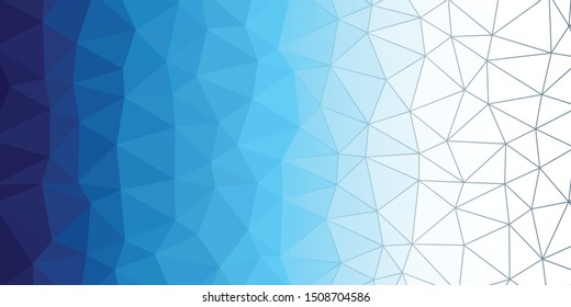 Abstract Color Gradient with Grid Delaunay Voronoi trianglify Generative Art background illustration
