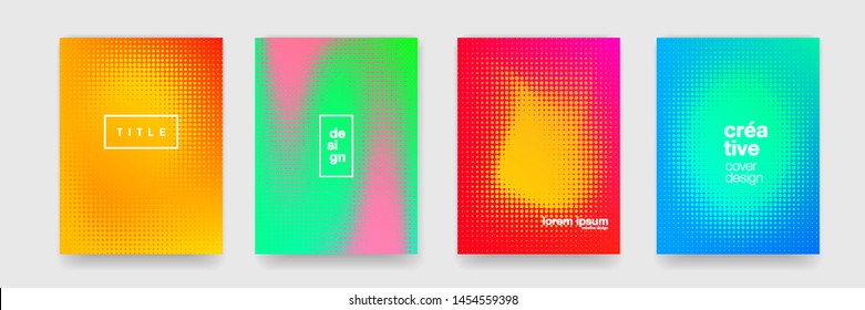 Abstract color gradient pattern background. Vector modern trend cool halftone geometric graphic pattern background
