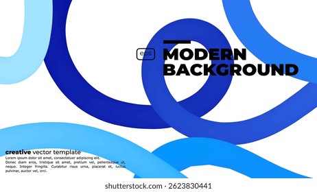 Fondo Abstractas con curvas de degradado de colores. Conjunto de Formas de remolino de degradado de color Abstractas. Vector gráfico con líneas onduladas en Colores de arco iris. Patrón de onda de fluido colorido. Elementos de diseño ondulados
