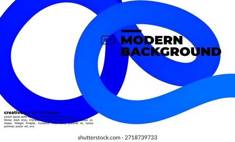 Abstract Color Gradient Swirl Shapes Set. Vector Graphic with Wavy Lines in Blue Colors. Colorful Fluid Wave Pattern. Squiggly Design Element.Wavy shape with Colorful gradient. Vector illustration.