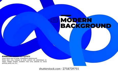 Abstract Color Gradient Swirl Shapes Set. Vector Graphic with Wavy Lines in Blue Colors. Colorful Fluid Wave Pattern. Squiggly Design Element.Wavy shape with Colorful gradient. Vector illustration.