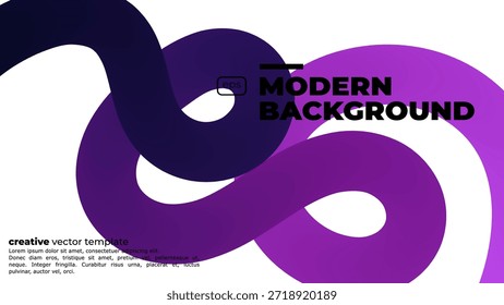 Abstract Color Gradient Swirl Shapes Set. Vector Graphic with Wavy Lines in Blue Colors. Colorful Fluid Wave Pattern. Squiggly Design Element.Wavy shape with Colorful gradient. Vector illustration.