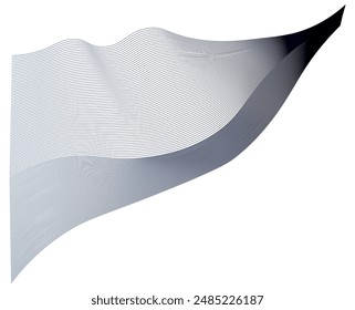 abstract color gradient wave leaf symbol
