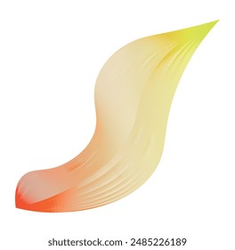 abstract color gradient wave leaf symbol