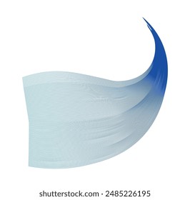 abstract color gradient wave leaf symbol