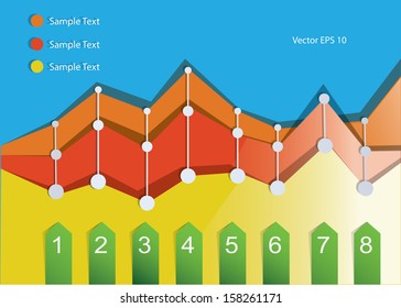 Abstract color graphic with numbers