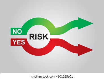 Abstract color graphics, about risk management - vector illustration