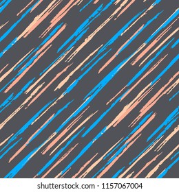 Abstract Color Grunge Background with Scribbled Stripes.