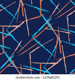 Abstract Color Grunge Background with Scribbled Stripes.