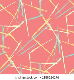 Abstract Color Grunge Background with Scribbled Stripes.