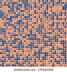 Abstract Color Halftone Dots generative art background illustration